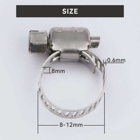 Heavy Duty 3/8 Inch Barb To 3/8 Female Npt Brass Fitting Set Rock Solid Plumbing Connectors size dimensions image showing clamp measurements