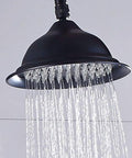 UMJIGF Shower System with Hot and Cold Water Shower Combo Set Multifunction Double Handles Shower Faucet Set with Shower Head close-up view.