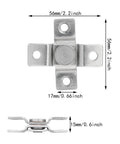360 Degree Rotating Stainless Steel Concealing Hinges for Door Pivot Easy Install Rust Resistant and Corrosion Proof