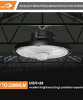 Heavy Duty Led High Bay Lights With Motion Sensor 8 Pack Adjustable Wattage Plug And Play Design Zero Ten V Dimming Smart Hue Tuning Knockout Brightness For Warehouses mounted in industrial setting