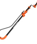 Extendable 3 To 6 Foot Steel Toilet Auger With Hybrid Manual Operation And Drill Compatibility for Home Plumbing, shown extended