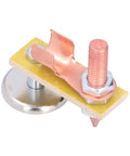 Heavy Duty Magnetic Welding Ground Clamp With Super Strong Copper Tail And Powerful Magnet Head Perfect For Heavy Mechanical Repair Jobs And Maintenance Tasks At 300 Amps Capacity, showing the clamp's strong copper tail and magnet.