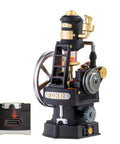 Industrial City Series 3D Puzzle Mechanical DIY Model Kit With Light And Movement Thermo Engine Transparent Piston Chamber Demonstrates Realistic Steam Power For Adults And Teens A Retro Industrial Decor Showpiece, black metal engine kit with visible flywheel and USB-C port
