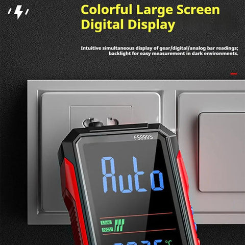 USB Rechargeable Digital Multimeter With Auto Display For Home And Pro Grade Industrial Electrical Troubleshooting, colorful screen