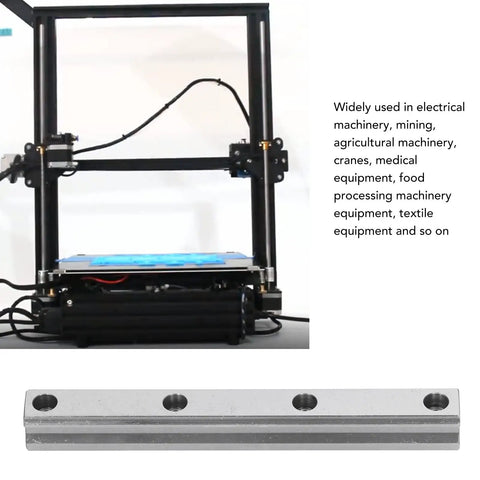 Heavy Duty Linear Guide Rail For CNC Machines And 3D Printers, High Precision Linear Motion Guideway With Smooth Sliding Rail System, Industrial Automation Quality, 200mm Bearing Steel installed on 3D printer frame