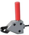 Power Sheet Metal Shear Drill Attachment Metal Cutter Head For 12 Volt Drills with red handle and precise cutting edge.