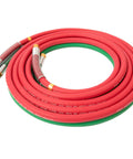 Three Eighths Inch Grade T Cutting Torch Hose For Oxygen And Acetylene Welding Gas With B Fittings And Strain Relief 25 Feet