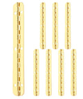 8 Pack Heavy Duty Iron Piano Hinges With Mount Holes For DIY Jewelry Boxes And Wooden Storage Cabinets, gold finish