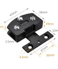 Rotating Concealed Hinges For Glass Doors And Cabinets, Easy Install Cupboard Gate Clamp Kit dimensions view