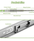 Heavy Duty 16 Inch Drawer Slides Set Of 3 Pairs Full Extension Under Mount Ball Bearing Silver Finish for dressers and cabinets