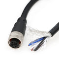 Close-up of M12 5 Pin Sensor Cable For IO Link Devices And EtherCAT Profinet Master Modules Shielded Waterproof PVC Cable