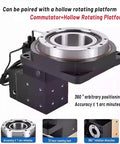 Top Shelf Hollow Rotary Table With A Knockout Fifty To One Gearbox For Four And Five Axis Cnc Indexer Stepper Servo Drive and Precision Machining Platform built for smooth cuts and serious shop upgrades. Close-up of a hollow rotating platform with precise gearing.