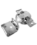 Rock Solid 10 Pack 1.5 Inch Overlay Soft Close Cabinet Hinges With 90 Degree Restricted Opening and 6 Way Adjustment close-up view.