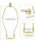 10 Inch U Shaped Lamp Harp with polished brass details, includes saddle clips for secure fit. Snag These Tough 10 Inch U Shaped Lamp Harps To Secure Wobbly Table Lamps Fast Featuring Dependable Saddle Clips And Knockout Finial Caps For A Damn Nice Finish.