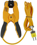 UEi ATTPC3 pipe clamp K-type thermocouple adapter with yellow HVAC thermocouple and plug