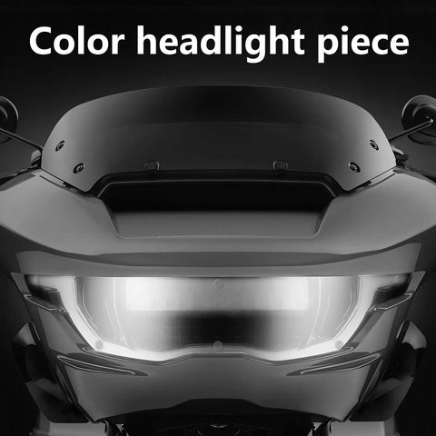 Beefed Up Waterproof Front Headlight Guard For Road Glide CVO FLTRXSE 2023 2024 And Road Glide ST 2024 in smoky gray
