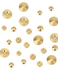 Brass Clock Hand Nut Set 24 Pack in Three Sizes 5mm 6mm 10mm for Grandfather Wall and Mantel Clocks Replacement Kit