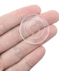 20 Pcs 1.2 Inch Round Silicone Non Slip Feet For Cutting Boards And Furniture Legs on fingertip