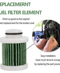 2 Pack Primary Fuel Filter Element For Yamaha Outboard F40A F50 T50 F60 T60 F70 F90 F115 Compatible 2004 To 2024 Cheaper Than Dealer ABS Shell Multi Layer Filter Paper High Filtration Precision shown with installation on engine