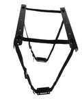 Heavy Duty Under Desk PC Tower Mount Rack With Stainless Steel Anti Vibration Caging and Heavy Duty Ratchet Straps, black steel and straps.