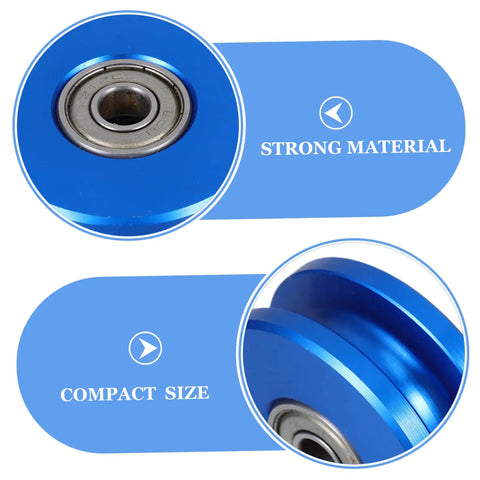 Heavy Duty Fitness Pulley Wheel With Aluminum Alloy U Groove And Dual Bearings, Silent Roller For Cable Pulley Systems, Gym Equipment Accessory For Home Gyms And Commercial Setups, Smooth, Durable, And Low Noise Performance, compact blue wheel