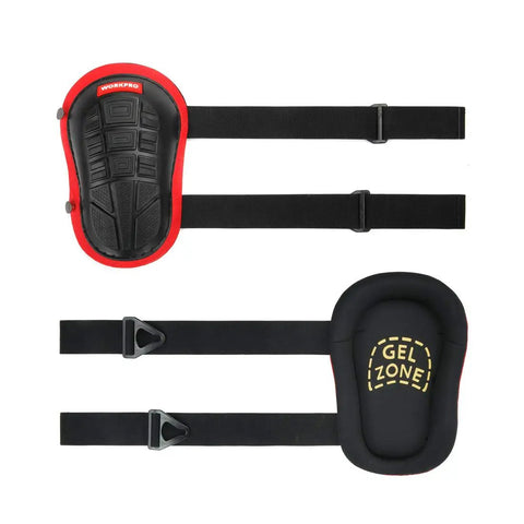 Knee Pads For Work With Soft Gel Core And EVA Foam Padding, Ergonomic Cushion for comfort, showing front and rear views.