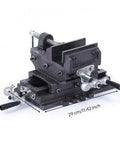 5 Inch Cross Slide Bench Vise With Smooth Moving Handles Cast Iron Construction secure clamping jaws ideal for milling machines and drill press operation