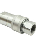 Front view of Heavy Duty 1 Inch ISO 5675 Hydraulic Quick Connect Coupler Set With Pioneer Style 1 Inch NPT Thread.