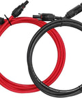 Beefed-Up Solar Extension Cable 10AWG 12AWG Red and Black 4mm² 1500V with Mounted Solar Panel Connectors for 3 Ft Use