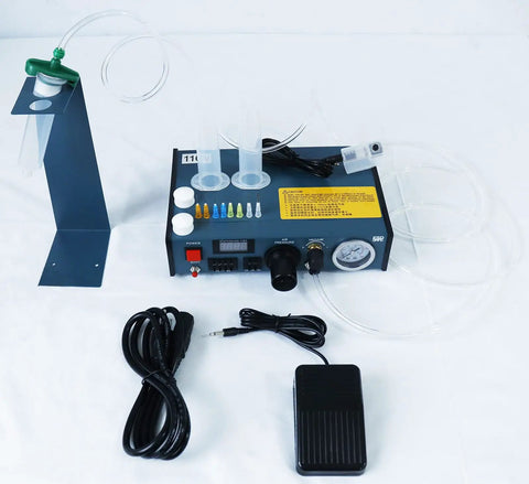 110V Automatic Glue Drip Dispenser for Electronics, Pro Grade, with 983A Controller and tubes, digital display visible