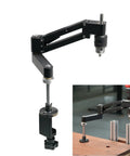 Tapping Cantilever Bracket With CNC Aluminum Alloy Robotic Arm 130mm Stroke, adjustable support rod, and detachable clamp for pipe threading.
