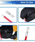 Step-by-step use of 70 Pcs 15 Amp 30 Amp 45 Amp Quick Disconnect Power Connectors Kit with PVC covers for safe connections.