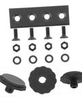 Heavy Duty Metal Sliding Barn Door Hardware Kit with Black Track Connector Set Replacement Rail Connection Board Durable Easy Install