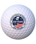 250 Years Commemorative All American Patriot Golf Balls With Eagle And Flag Design White 1776 2026 Anniversary Edition