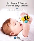 Kickass Infant Sensory Play Kit Featuring Ultra Bright Wrist Rattles And Comfy Foot Finder Socks crafted for teething toddlers, baby exploring rattles.