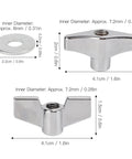 Stainless Steel Wing Nuts And T Nuts Set For Drum Hardware Fixing Cymbals And Stands with Measurements