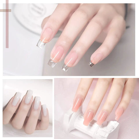 Poly Gel Nail Kit With UV Light Starter Kit For Beginners 6 Pcs Builder Gel Extension Set nail art showcase