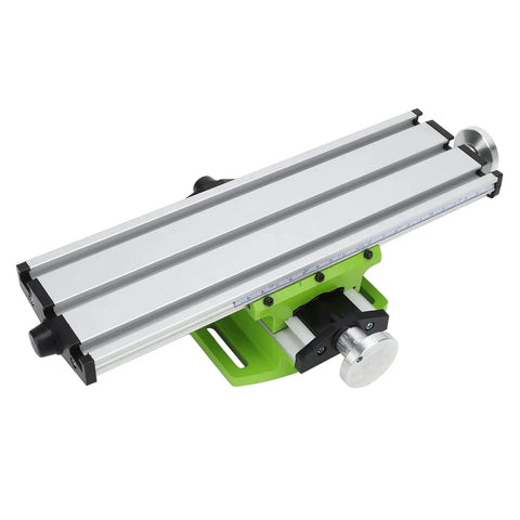 Pro Grade Precision Cross Slide Table Mini Compound Drilling Bench Featuring Smooth Adjustable Dovetail Slots, aluminum construction.