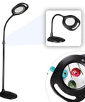 Two In One ClearSun LED Magnifier Light Floor And Table Lamp For Crafting Sewing Reading And Needlework Hands Free Optical Grade