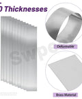 Ten Piece 304 Stainless Steel Shim Stock Kit One Inch By Six Inch By 0.004 Inch Thick For Precision Gaps And Cabinet Adjustments