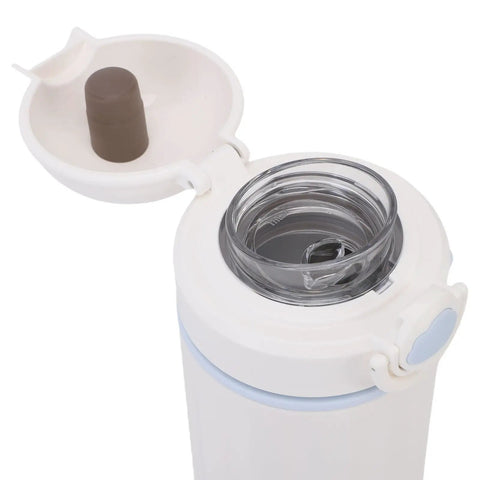 Rechargeable Electric Kettle And 316 Stainless Steel Travel Mug With 500ml Quick Boil and Temp Settings lid open showing interior.