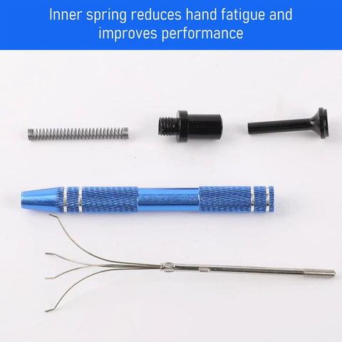4 Pack Four Claw Jeweler Pickup Tool Set Stainless Steel Ball Grabber for Small Parts IC Chips Electronics Nails Clamping Handy Pro Grade Grabber Tools