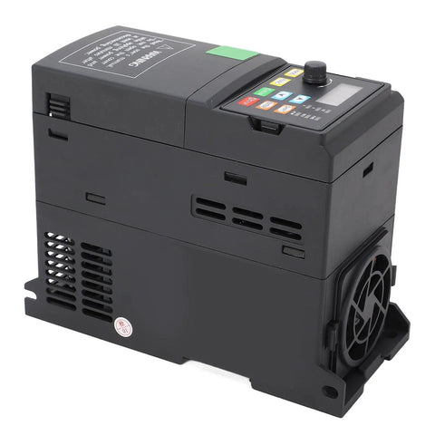2.2KW Variable Frequency Drive VFD Three Phase 380 To 440V Inverter With PWM Control Aluminum Heat Sink Low Noise Motor Speed Controller For Pumps Conveyors Mixers And Industrial Equipment, black