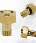 Brass Acetylene Adapter CGA520 to CGA200 for Regulator and Cylinder Fittings Welding Connector for Tanks