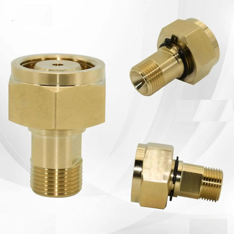 Brass Acetylene Adapter CGA520 to CGA200 for Regulator and Cylinder Fittings Welding Connector for Tanks
