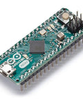 IDE Compatible Microcontroller Board With Headers And ATmega32U4 USB Interface on a white background