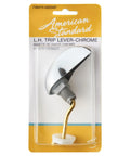 Left Hand Chrome Toilet Trip Lever Replacement For 4098 And Yorkville 4099 Pressure Assist Models With Durable Metal Build in package