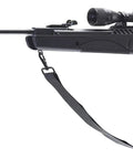 Ruger Targis Hunter Max Pellet Gun Air Rifle Caliber 22 With 3-9X32 Scope showing all-weather ergonomic stock and rubber grip
