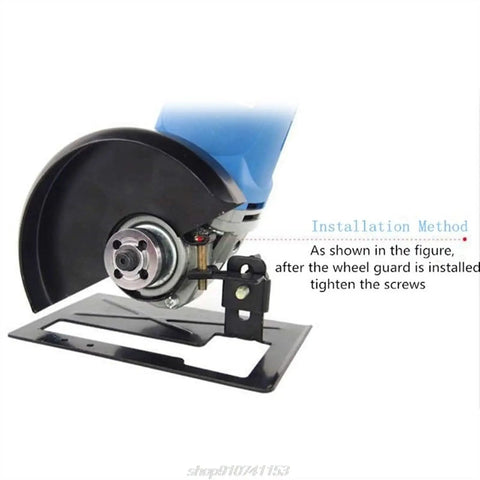 Adjustable Collet Tool Holder Straight Up Heavy Duty Steel Angle Grinder Mount with installation details.
