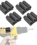 BitGripper V2 Side Mount Drill Bit Holder Pack Of Four With Ultra Strong 3M Adhesive on yellow drill showing bit access